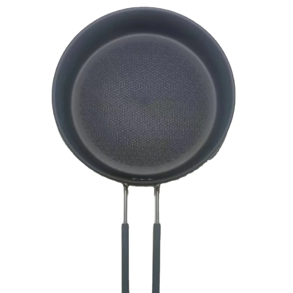 New Idea Product Carbon Steel Frying Pan Lightweight Foldable Handle Cooking Wok Pan Outdoor