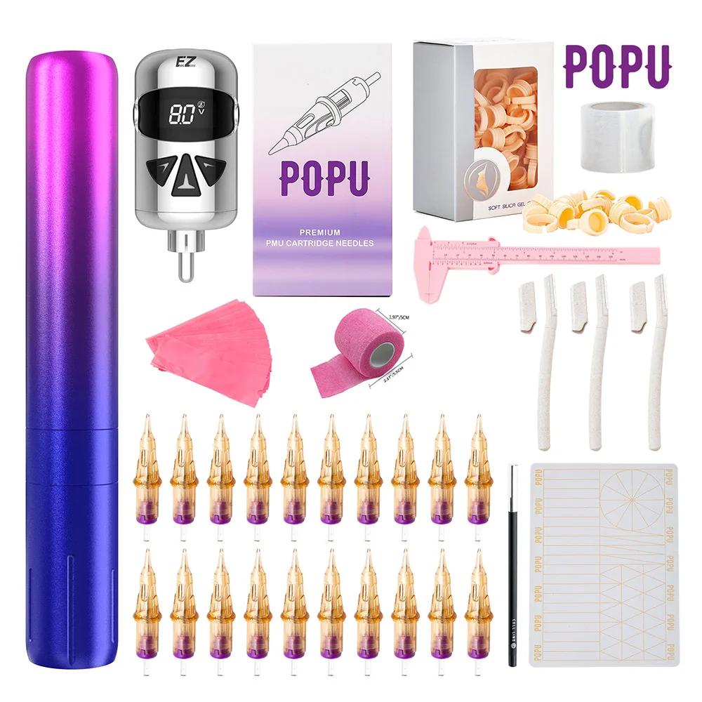 POPU LOLA MINI Pmu Machine Kit Permanent Makeup Tattoo Set for Body Art