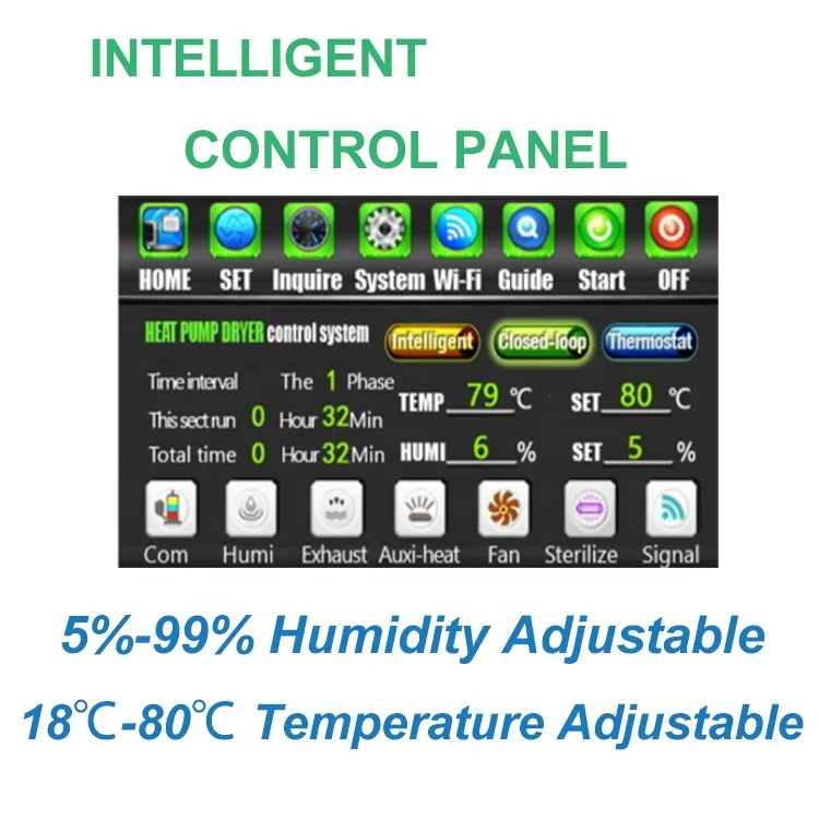 36 Tray Dryer Heat Pump Energy Saving Leather Cranberry Lemon Grass Kiwi Orange Dehydrator