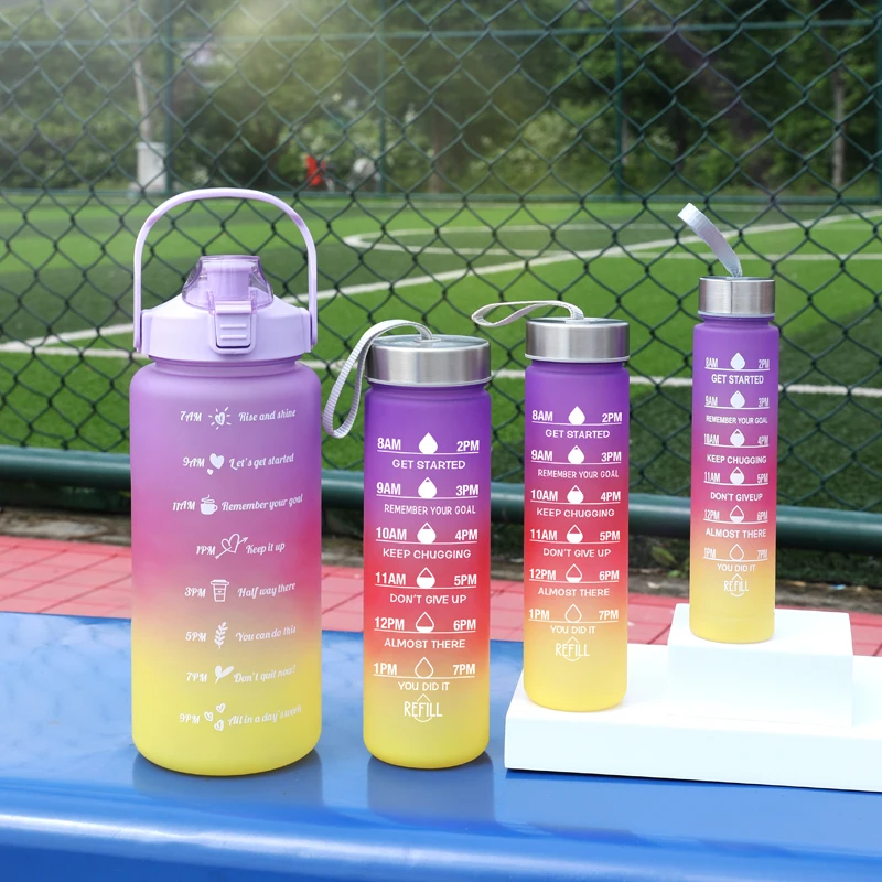 2 .2Liters Water Bottle Motivational Drinking Bottle Sports Water Bottle With Time Marker