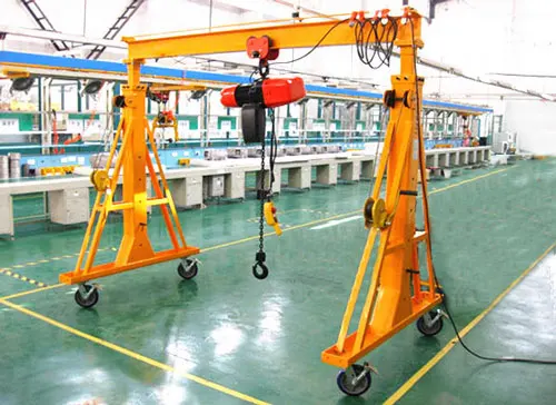Factory workshop mini gantry crane 1ton 2ton 3ton 5ton small mobile gantry crane for sale