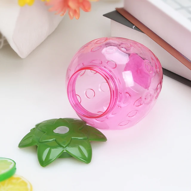 Transparent Food Grade Strawberry Type Water Empty Drink Disposable Juice Plastic Bottle