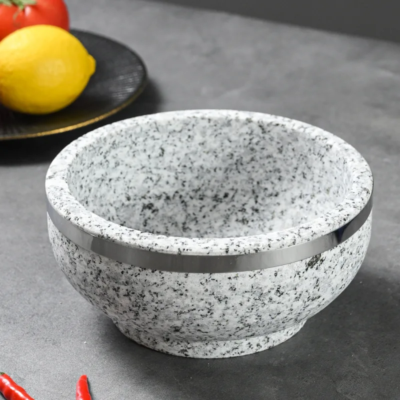 Wholesale Custom logo 12/14/16/18/20 cm large classic home naturally heat-resistant Stone bowl for kitchen