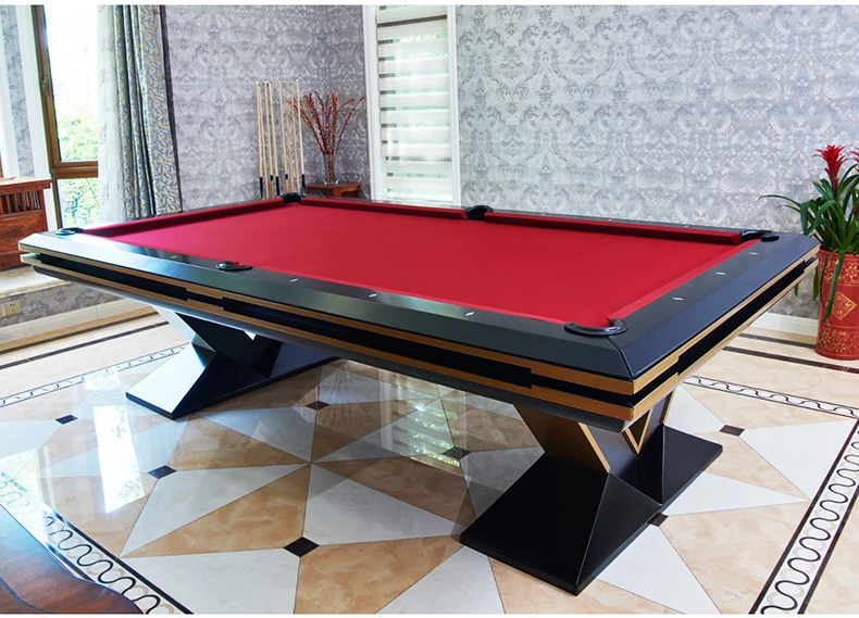 High end modern customize billiard table 9ft 8ft with V-shape legs