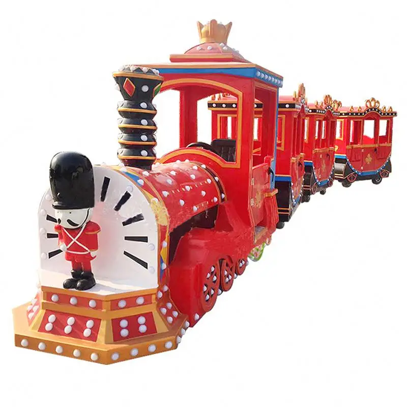 Modern Amusement park riders outdoor electric train rides