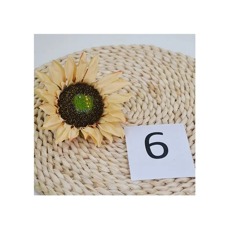 Высококачественная искусственная головка для подсолнуха с искусственными цветами