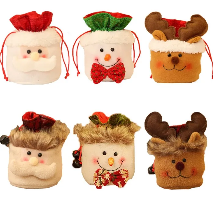 Christmas decorations candy gift bags Christmas party supplies elk apple bags