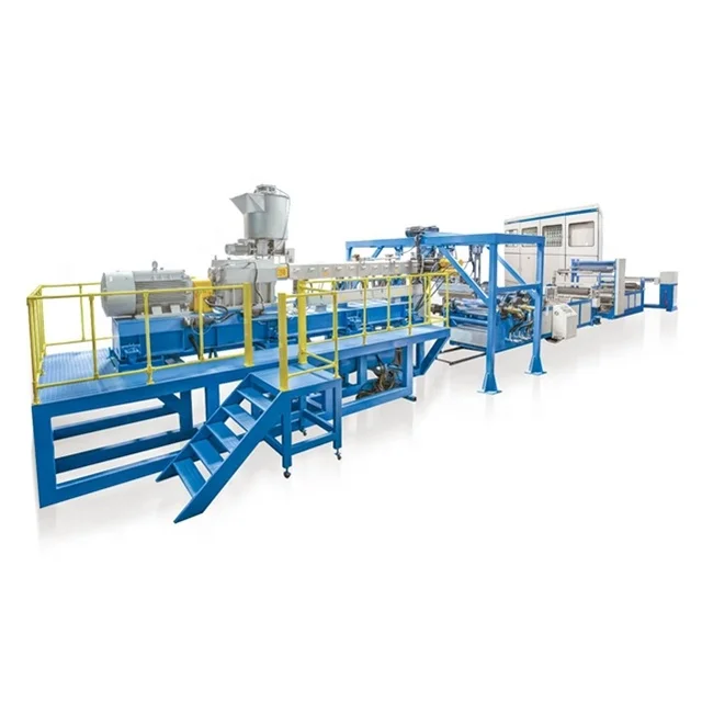 PET Plastic Sheet Extruding Machine twin screw sheet extruder