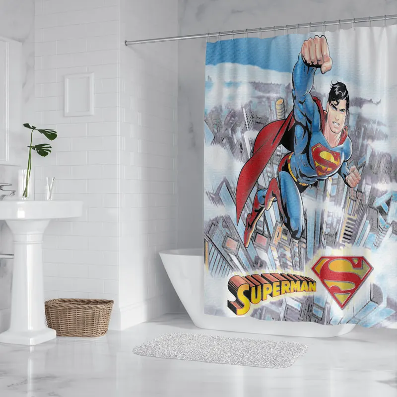 Hot Sale Cartoon Cheap Wholesale Kids Waterproof Bathroom Printing Digital Cartoon Bathroom Shower Curtain