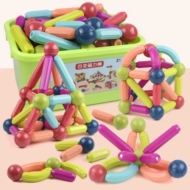 Diy Magnetic Construction Early Learning Constructor Variety Magnetic Rod Building Blocks For Children Toys