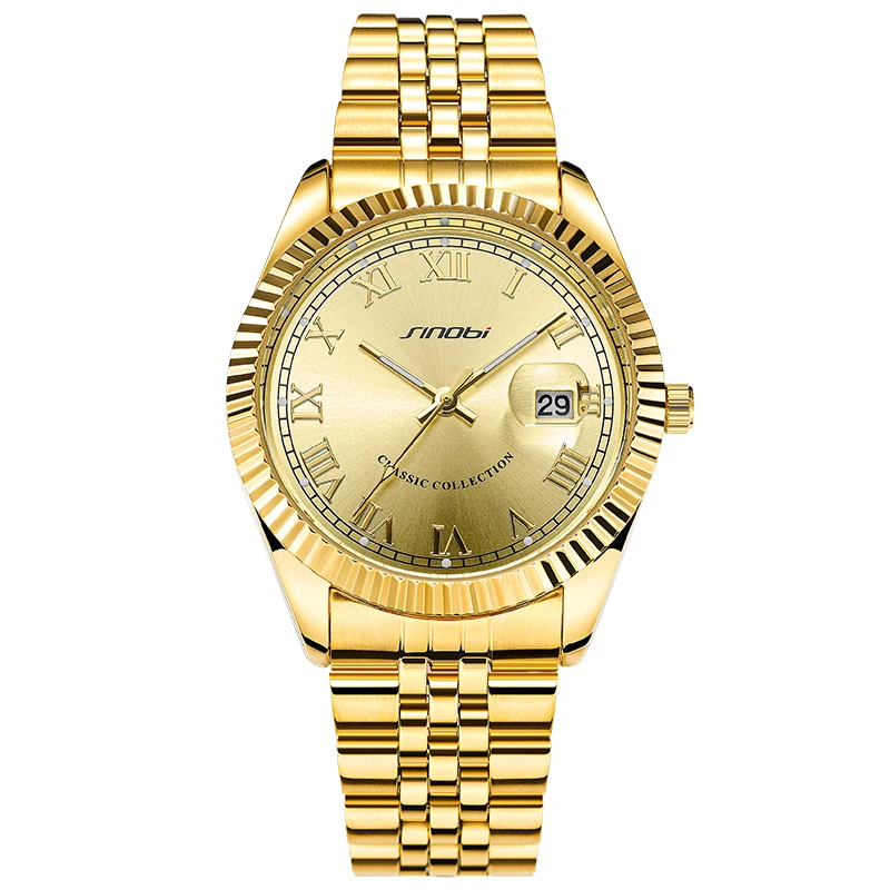Business Watch Men Stainless Steel Band Watch Fashion Calendar Quartz Strap Men Wrist watch
