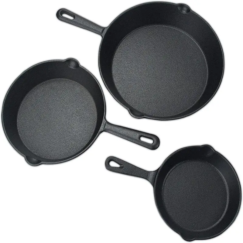 Omelette  Pancake Skillet With Heat Resistant Cast Iron Frying pan Non-stick Pot Breakfast Maker Handle Gas  Induction Cooker