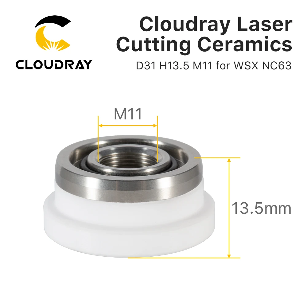 Cloudray  Ceramic Nozzle Holder D31 Ref.WTC-08 Ceramic Rings for NC63 Laser Cutting head