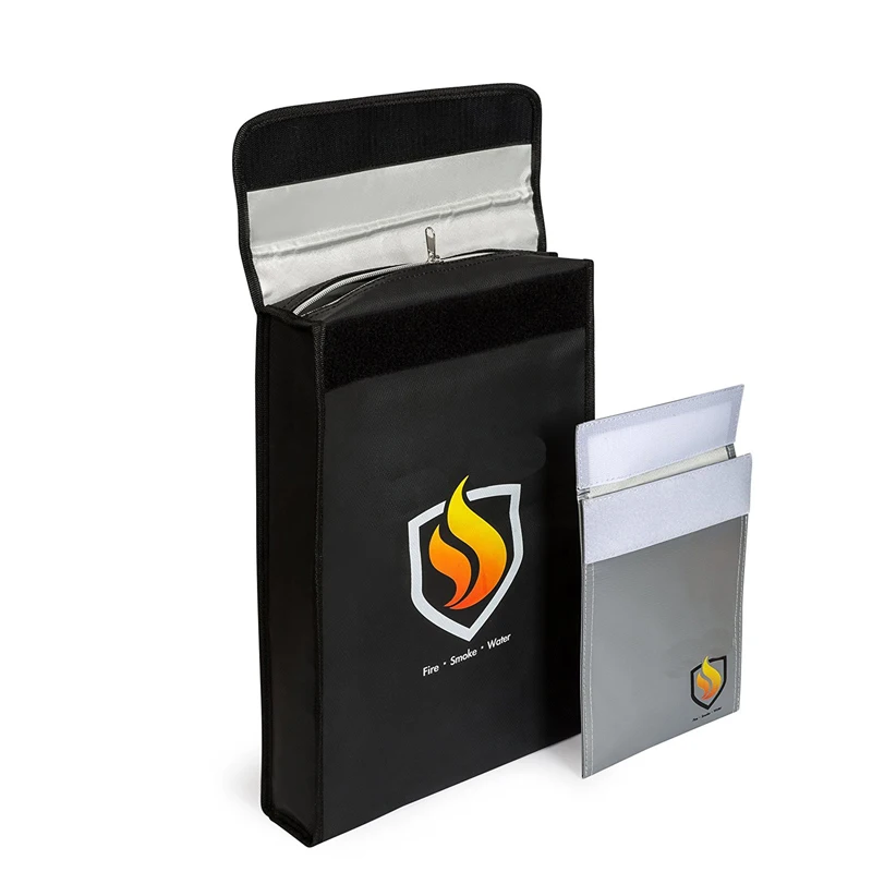 New Durable Fire Resistance Document Bag Home Safe waterproof and Fireproof document bag