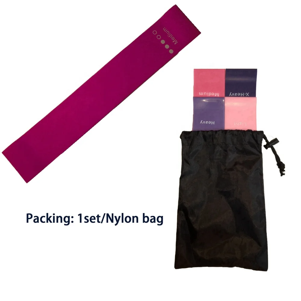 Custom elastic resistance band fitness bands set in natural latex