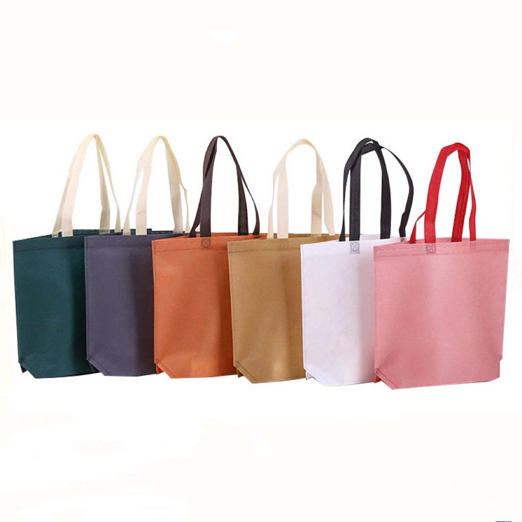 Custom printed eco friendly reusable large non-woven laminated promotional non woven tote gift shopping bag with handle
