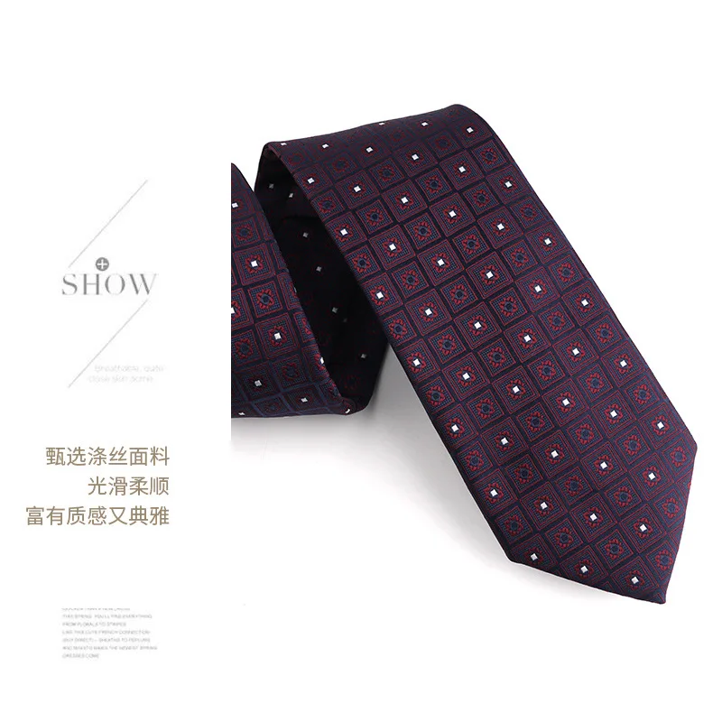 China Latest Fashion Custom Design Necklaces Red Men Neckties  Striped Paisley Plaid  Wedding  Fashion Tie