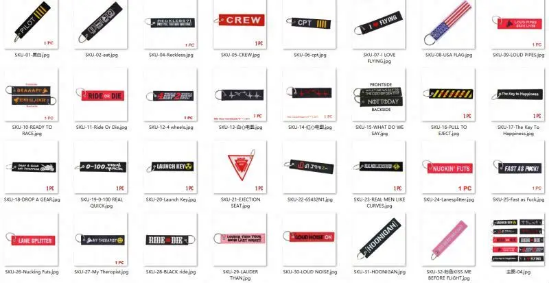 Airbus Airplane Pilo Kety Tag Jet Tag Remove Before Flight Fabric Custom Brand Name Logo Embroidery Keychain Strap