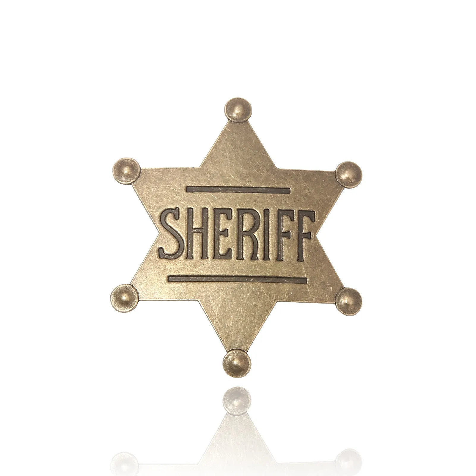 Wholesale Price Cos Jewelry Brooch Vintage Sheriff Badge Sheriff Star Brooch Pin Sheriff Lapel Pin For Men