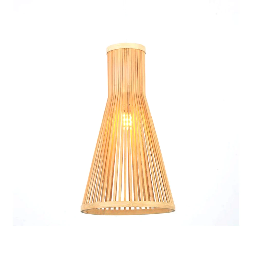 Handmade American Style LED Chandeliers Large Korean Crafts Rattan Lamp Bamboo Natural Woven Kitchen Pendant Light