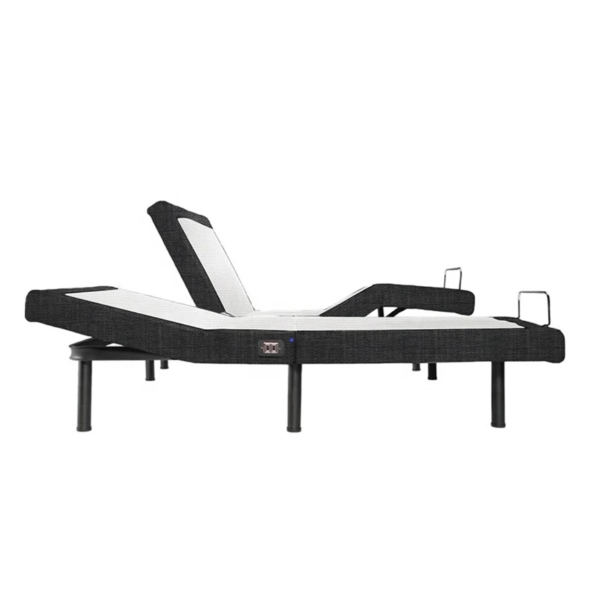 Split King Adjustable bed base with Wireless Remote Head and Foot Incline and No Tools Required Assembly