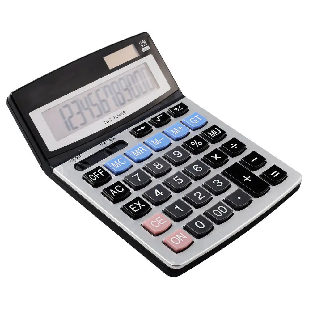 Digits Solar Calculator Digit Mini Student Scientific Calculator Promotional 240 Functions 12 Black Plastic Electronic Product