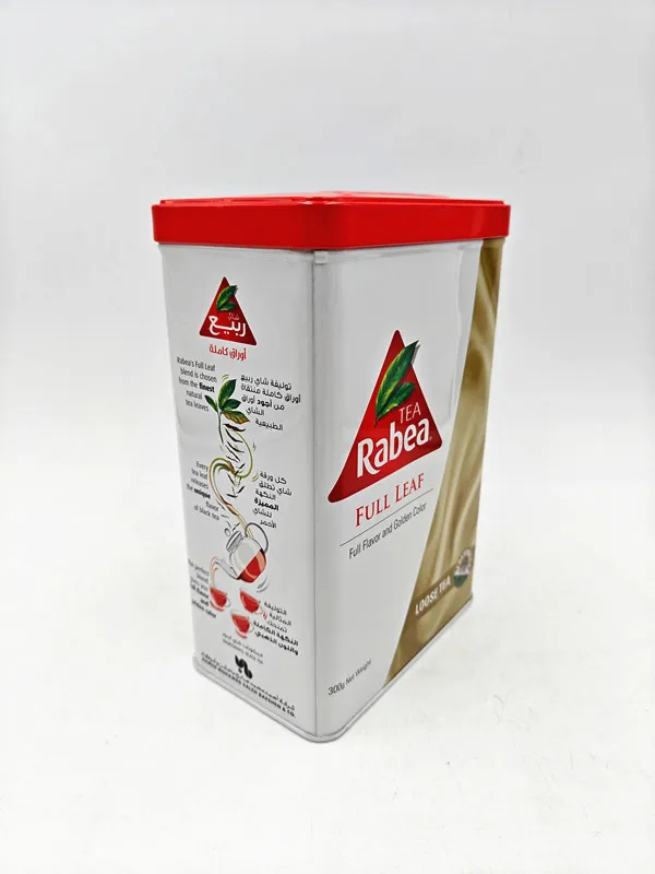 Food Grade Custom 300g Metal Tinplate Canister Rectangular Packaging  Box Tin for Coffee Loose Tea