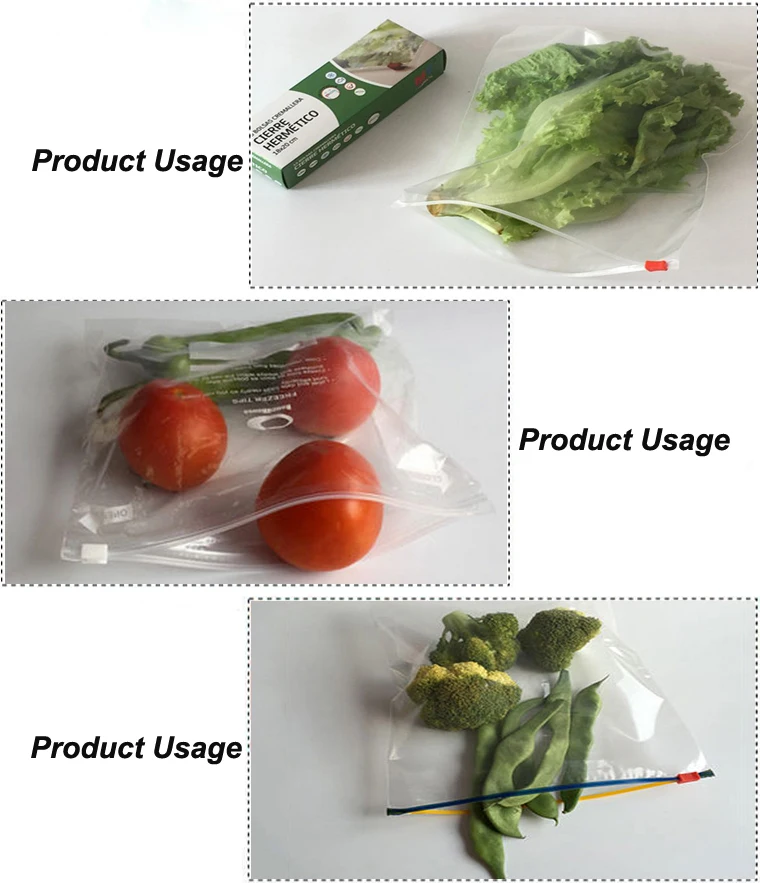 Custom Wholesale Manufacturer Plastic LDPE Clear Transparent Recyclable Writable Slider Bag For Package