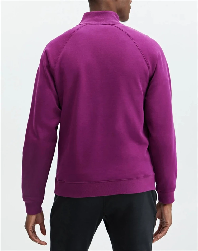 Mens Fashion 1/4 Zip Pullover Knitted Sweatshirt Custom Your Own Brand Sports Sweatshirts