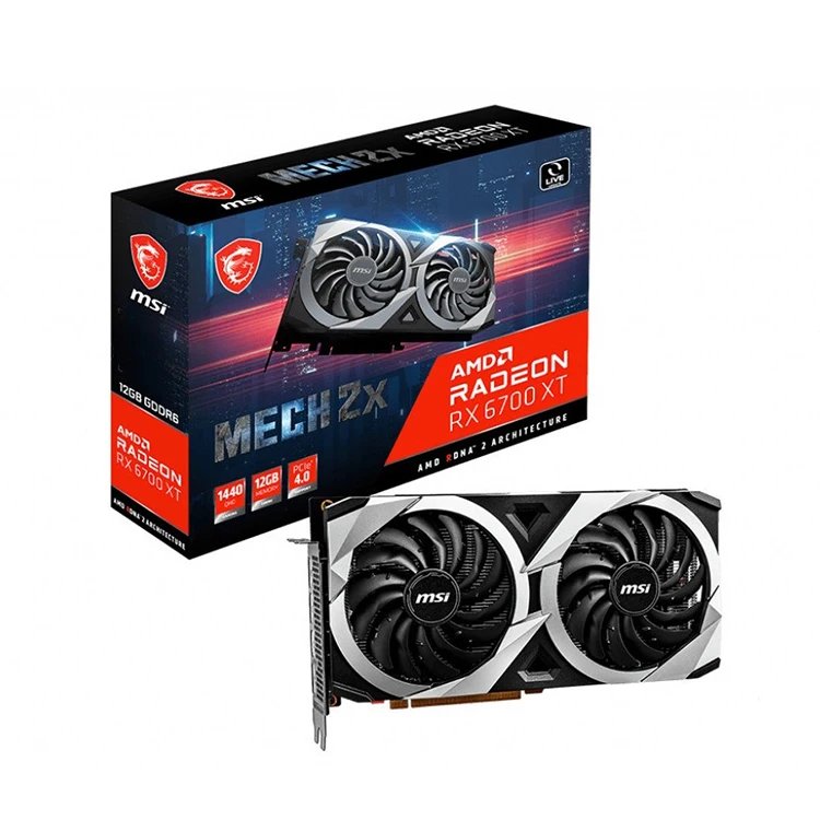 Wholesale Desktop Graphics Card For MSI AMD Radeon RX 6700 XT MECH 2X 12GB OC GDDR6 PCI Gaming Video Cards