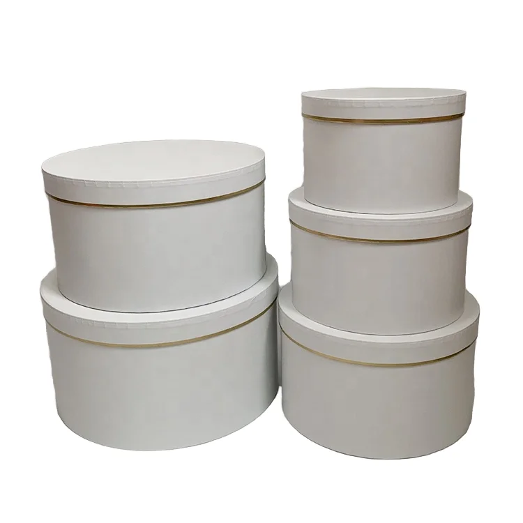 40 pcs Elegant Round Flower Packing Gift Boxes Set Of 5 Pcs With Lid Paper  Box Packaging Materials Flowers Gift Packing Boxes