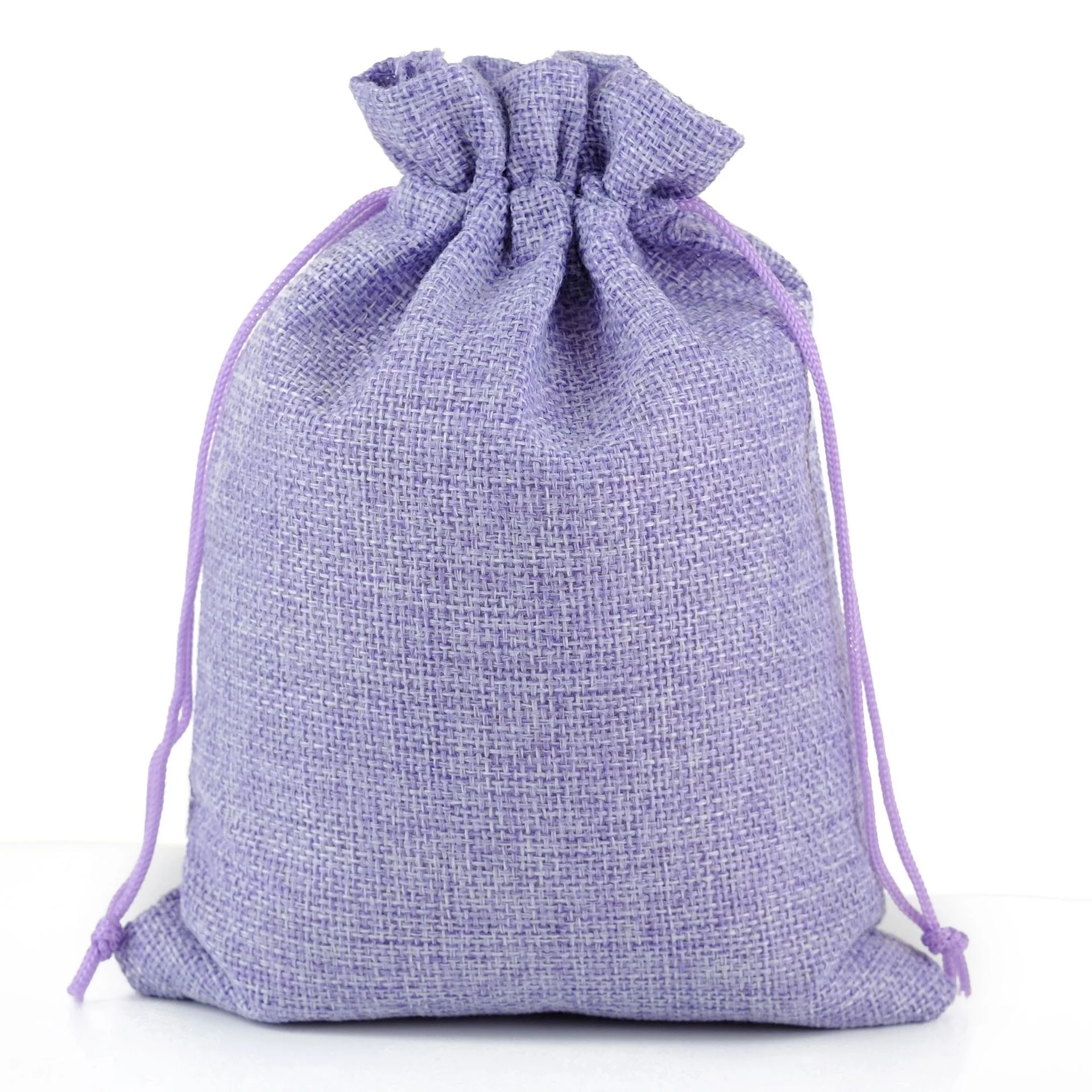 Large stock different size jewelry favor pouches small jute bag cute mixed colors burlap bags with drawstring