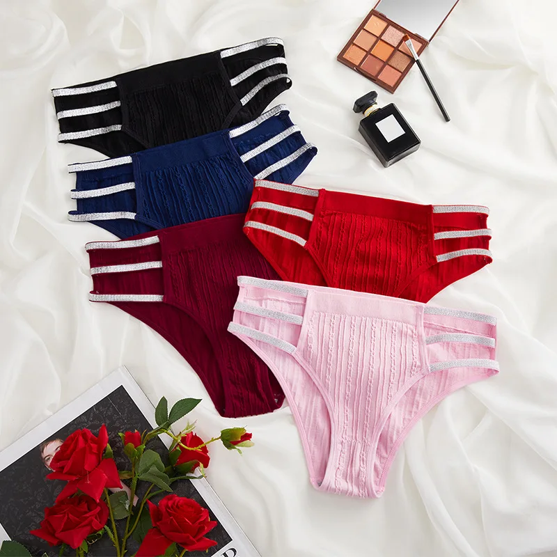 Women Lace Underwear Women Panties Thong Low Waist Sexy Secret V Letter G-string Lingerie Brief Seamless Panty 0633