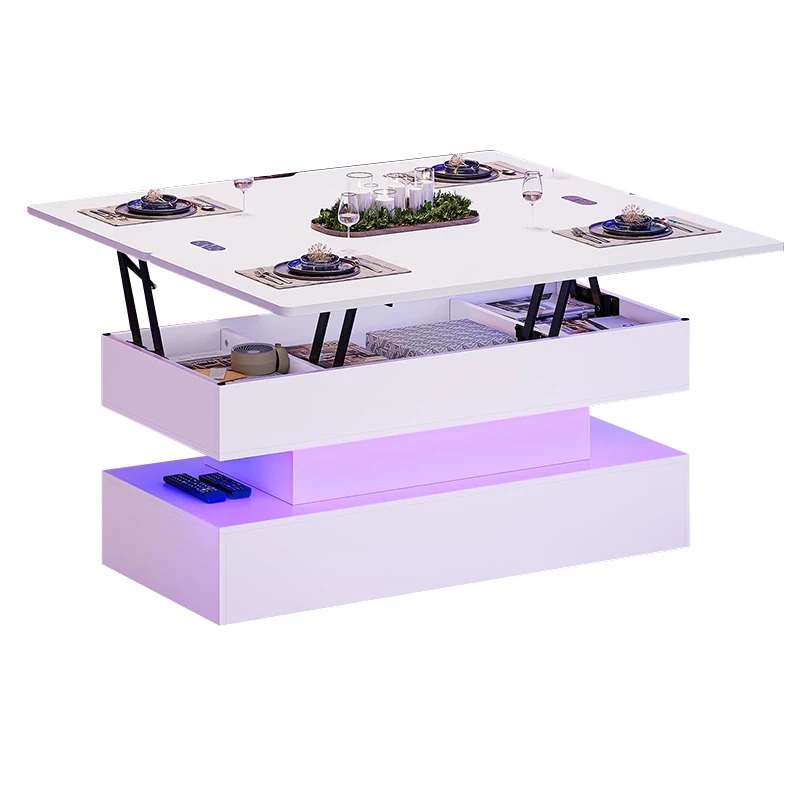 Coffee Table Phoenix Home Oem Livingroom Center Modern Wood Lift Top Coffee Table With Led Light