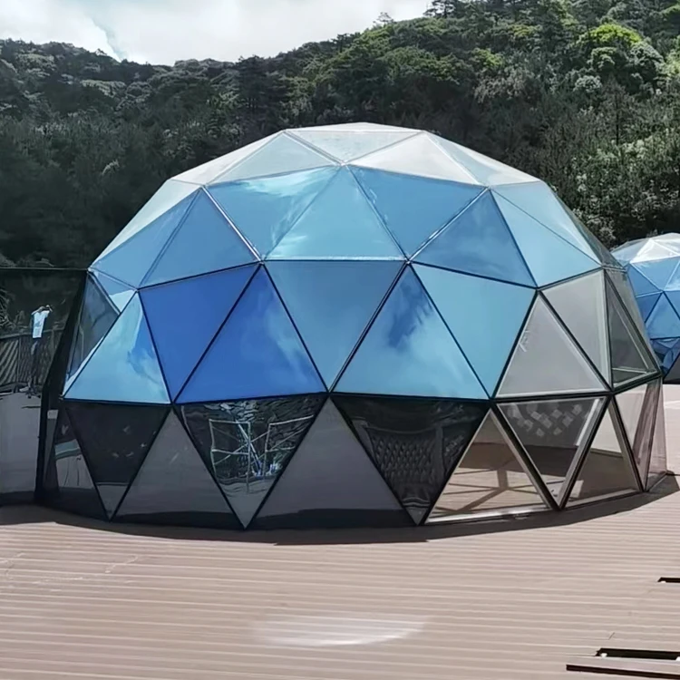 Jieol Dome Glass Glamping Dome Tents 4 Season for Camping outdoor