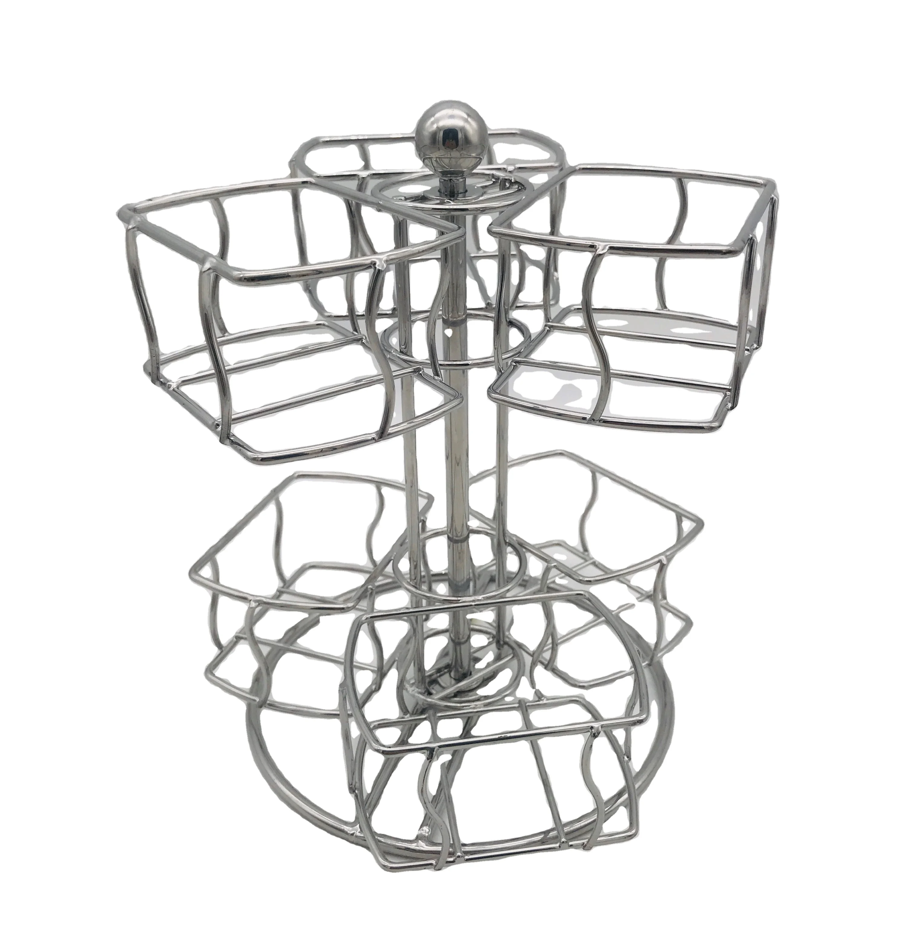 
360 Degree Lazy Susan Turntable Spinning Tea Bag Storage and Organizer, 6~9 Compartments 