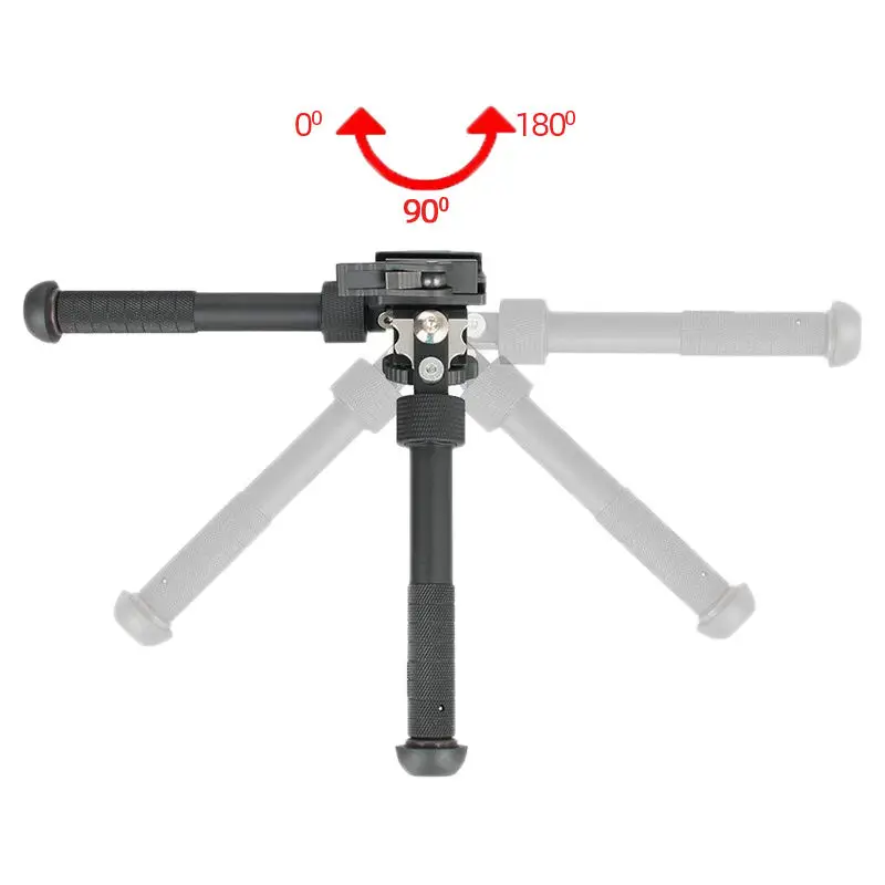 Adjustable Aluminium Alloy Mini 360 Degree Rotating Tripod Foldable Mount Hunting Scope Rotation Retractable V8 Tactical Bipods