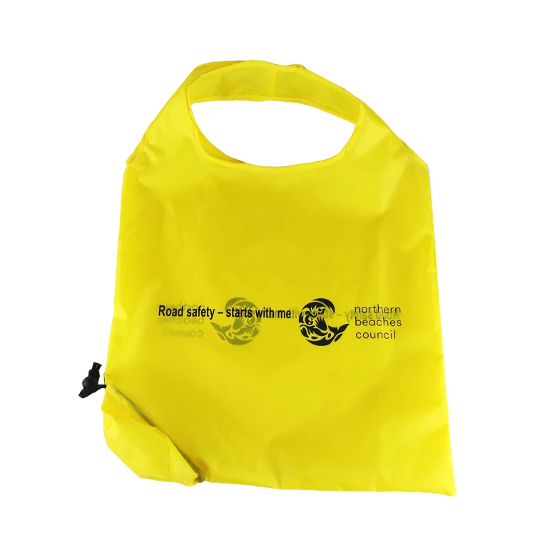 factory custom reusable 190t folding round ball shaped foldable grocery nylon polyester shopping bag