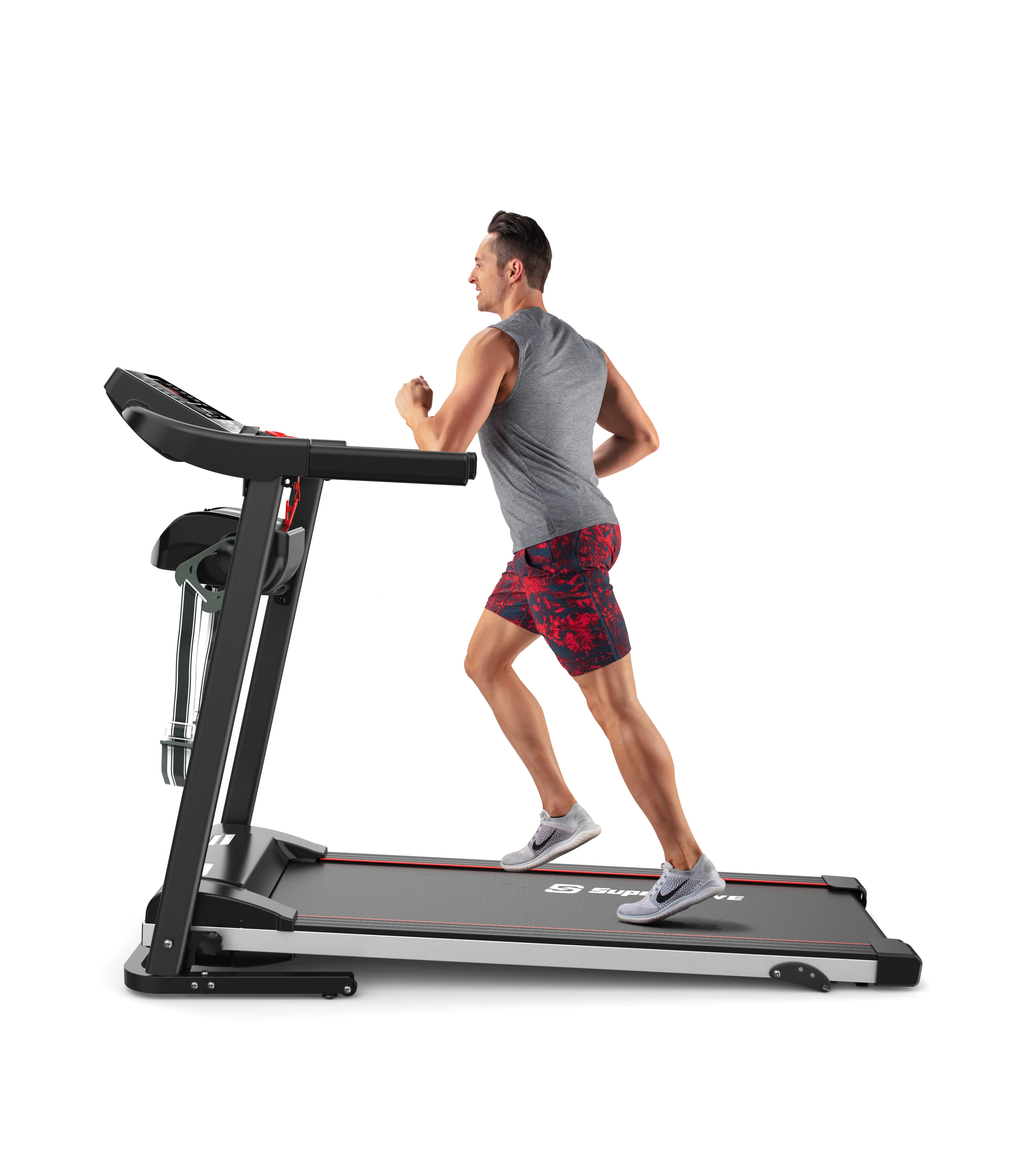 SuperMove Best Choice Products Folding Treadmill with Manual Incline small easy up treadmill