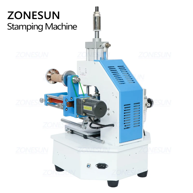 ZONESUN ZY-819E пневматическая штамповочная машина для сгибания кожаных логотипов нанесения надписей штамповка логотипа