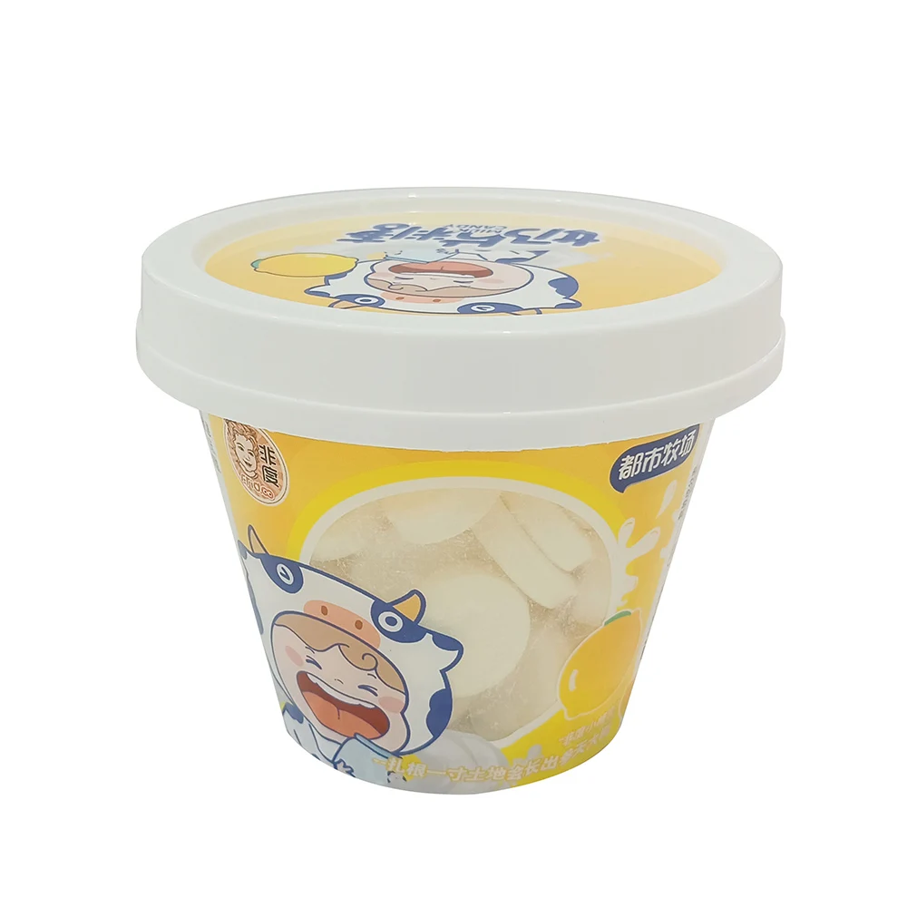 158g Milk Powder Contained High Protein Bottle Packed Chewable Strawberry Milk Candy