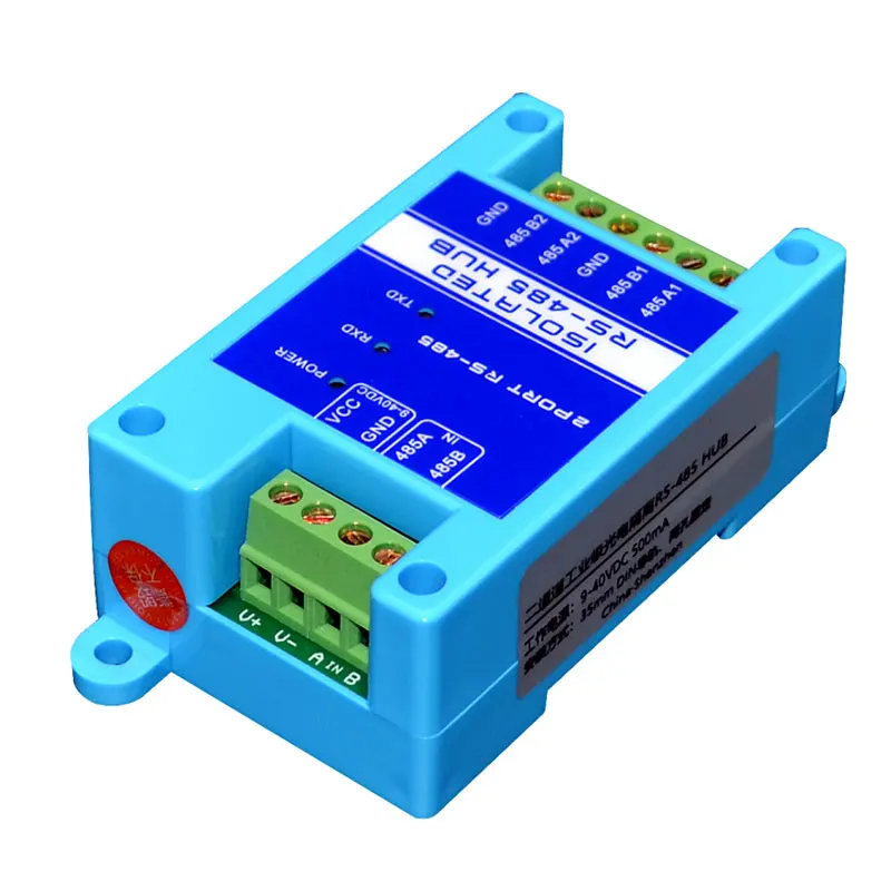 JPX-6021 USB signal amplifier 2-way 485 repeater 1-in-2 photoelectric isolation RS485 hub