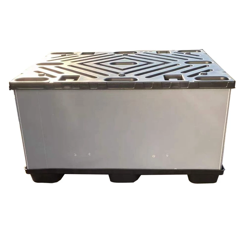 Custom Size HDPE collapsible pallet vented storage foldable plastic pallet box for agriculture