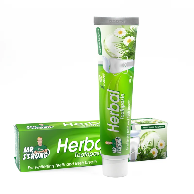 Amazing performance Fluoride and Herbal Formula Whitening Toothpaste with Mint Flavor