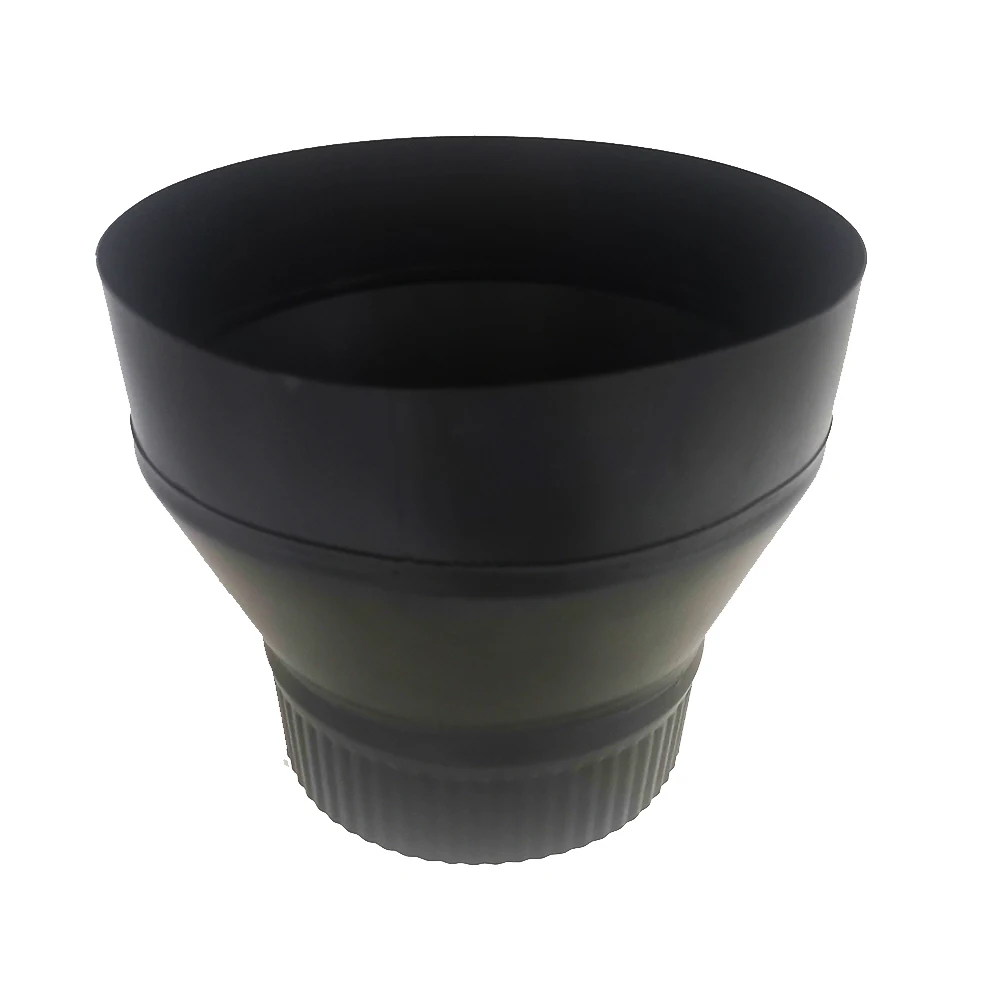 Factory chimney pipe reducer black powder coated chimeny Adapter with Trim for Chimney Connections