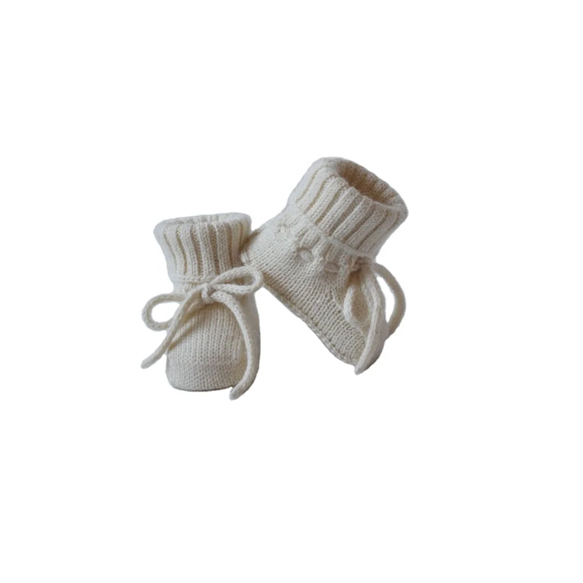 FA Newborn Baby Socks Customized Knitted Luxury Pure Cashmere Knit Shoe Shoes Booties Wool Warm Comfortable