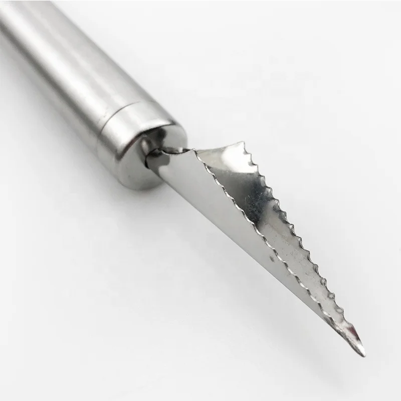 
Stainless Steel Fruit Corrugated Carving Knife Double Head Fruit Excavator Fruit Digging Spoon 