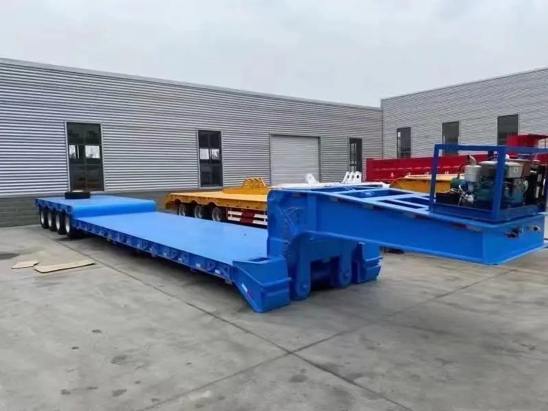 High Quality Factory Direct Sale Bed Low Flatbed Semi-Trailer Widely Used Steel Material