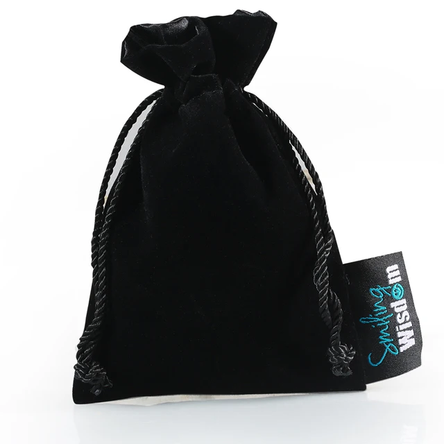 Custom Pouches Jewelry Custom Drawstring Jewellery Pouch Velvet Packaging Bag with label
