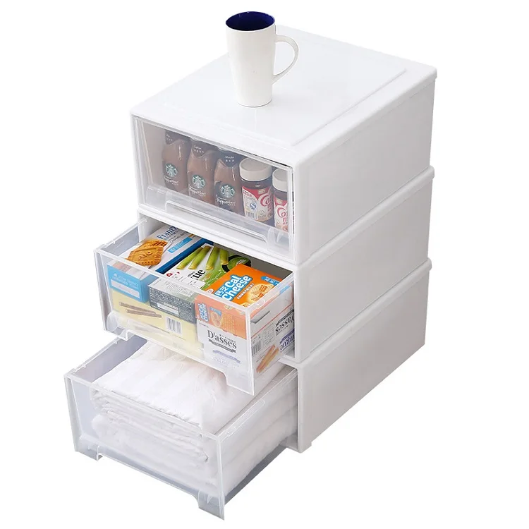 
Hot selling Promotional Plastic Baby Home Stackable Storage Drawers 